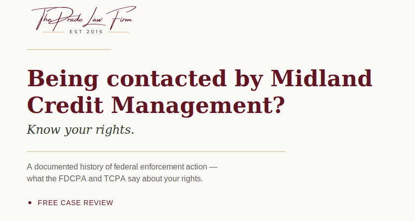 Being Contacted by Midland Credit Management? Know Your Rights